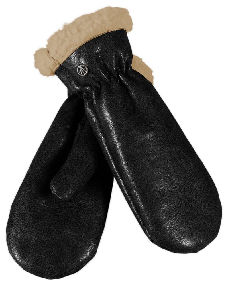 Loevenich Kunstleder Handschuhe - Schwarz