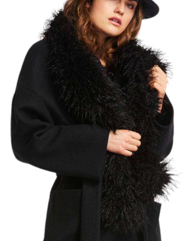 Loevenich Kunstpelzschal - Schwarz