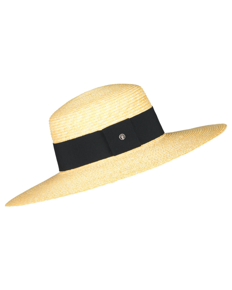 Loevenich Matelot-Strohhut-Natur-Schwarz