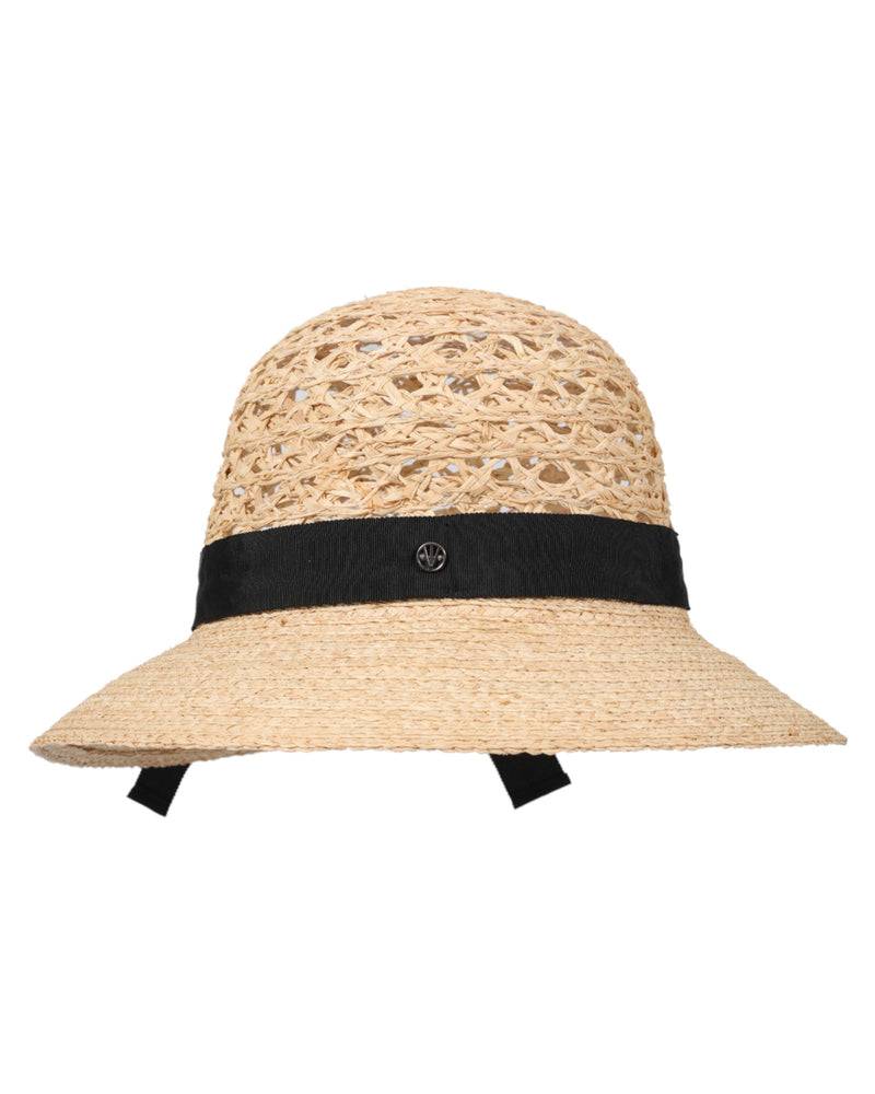 Loevenich Loevenich Medium Raffia-Glocke Mit Schwarzem Ripsband