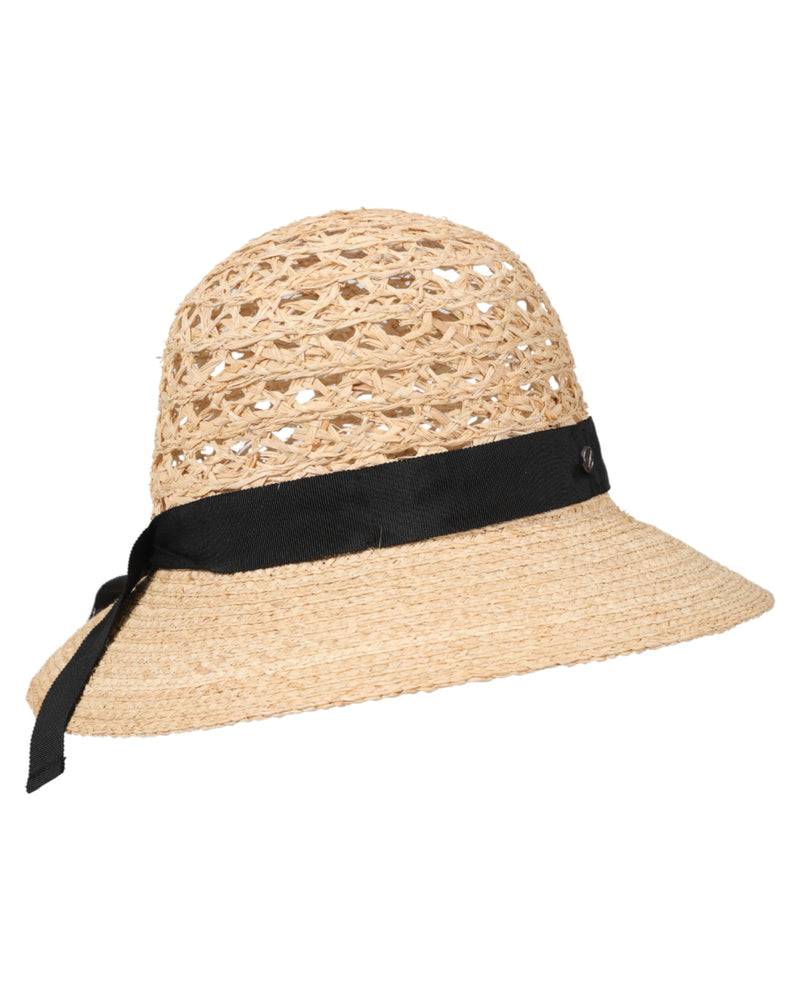 Loevenich Loevenich Medium Raffia-Glocke Mit Schwarzem Ripsband