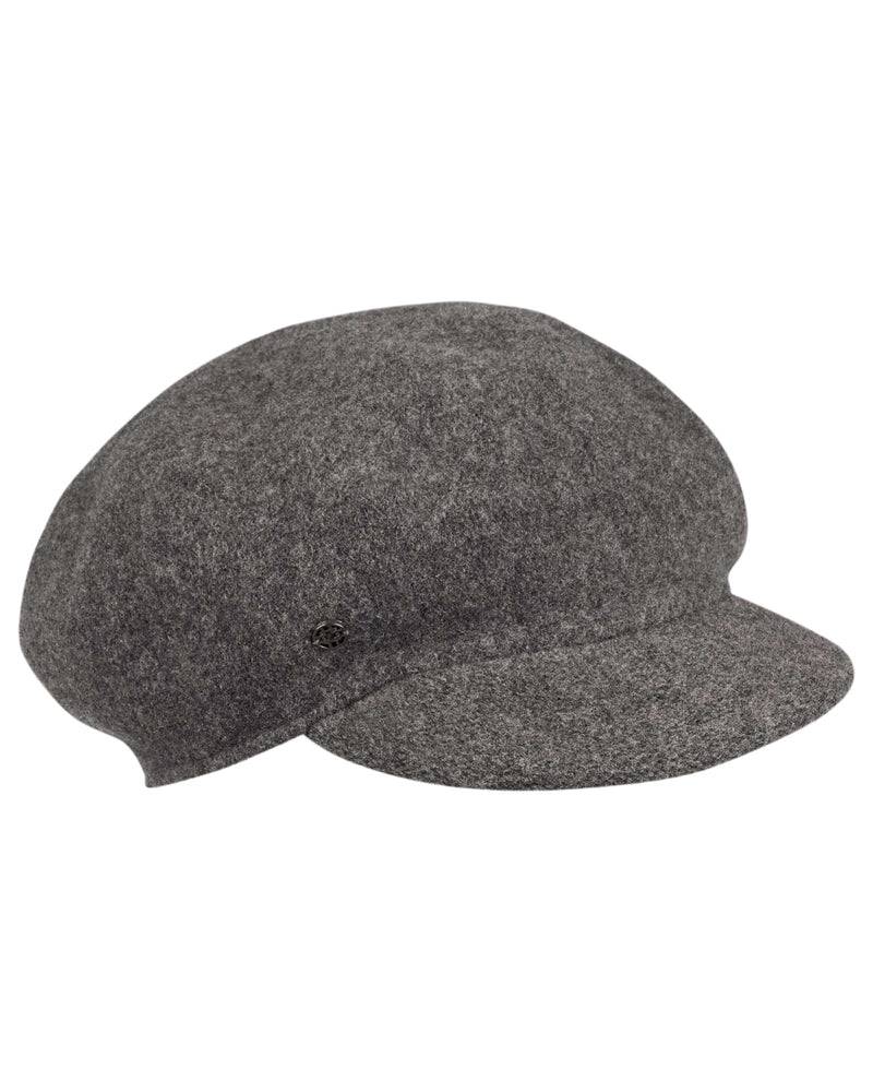 Loevenich Schirmkappe Aus Wolle - Anthrazit Meliert