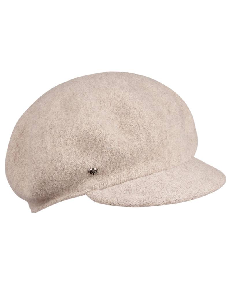Loevenich Schirmkappe Aus Wolle - Beige Meliert