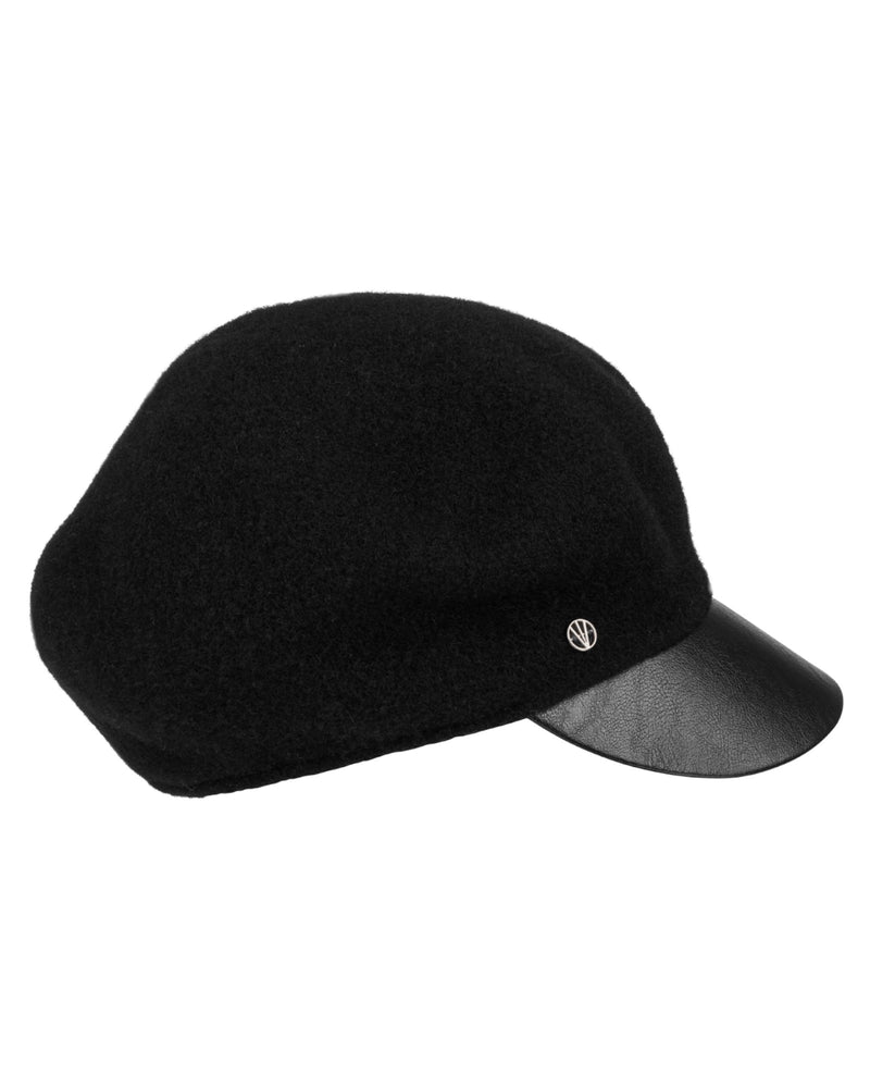 Loevenich Schirmkappe Aus Wolle - Schwarz