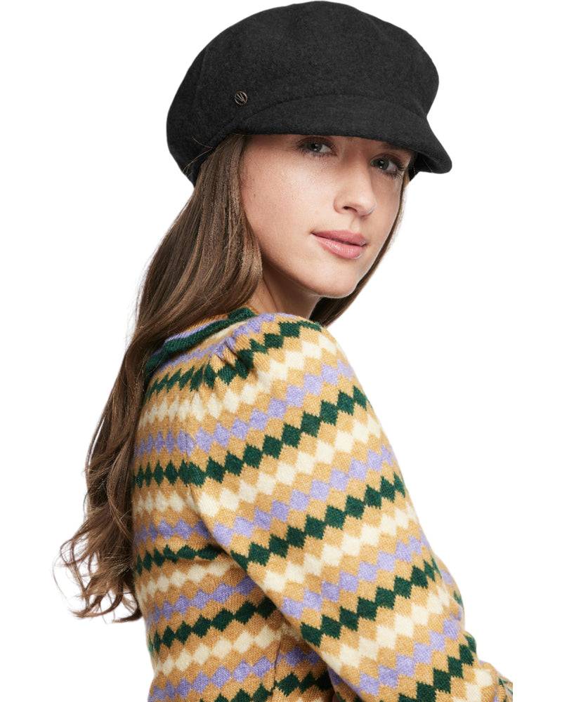 Loevenich Schirmkappe aus Wolle - Schwarz