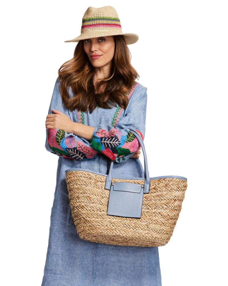 Loevenich Set: Sommer-Fedora plus Korbtasche