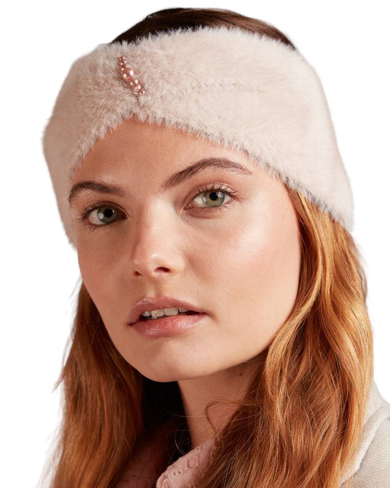 Loevenich Stirnband mit Perlen - Beige