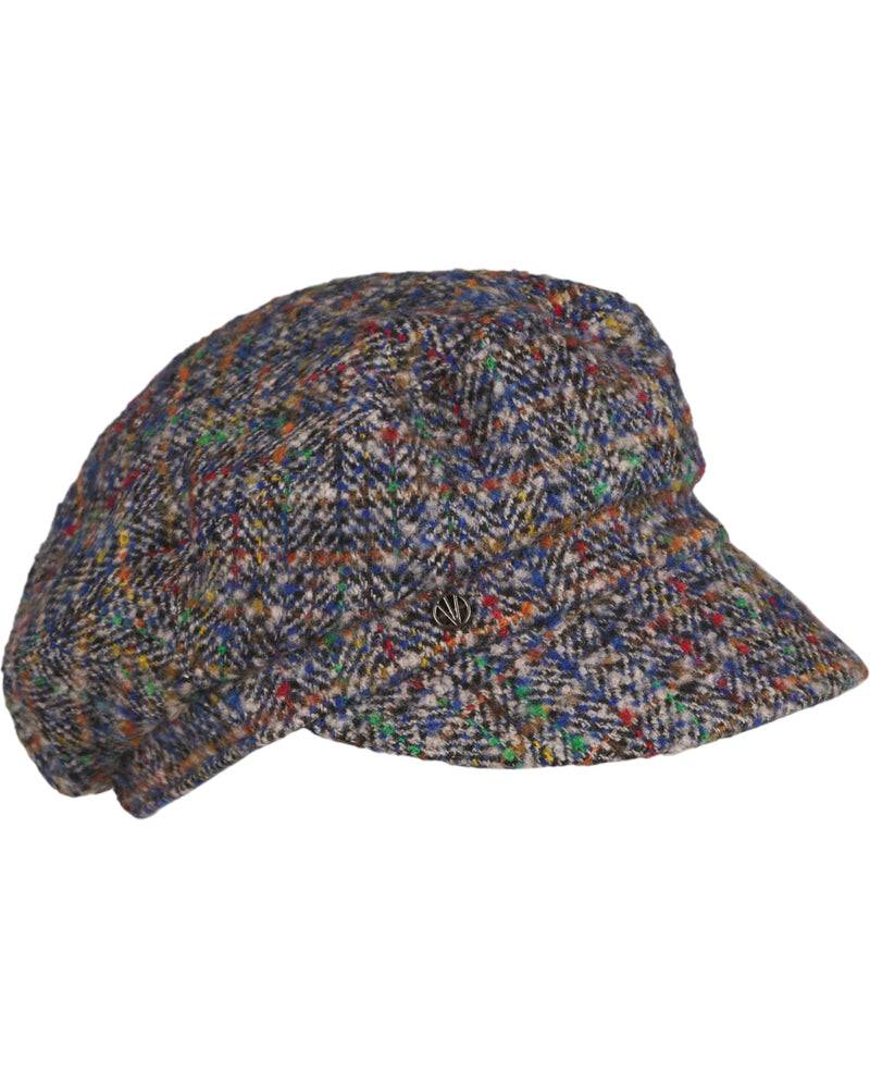 Loevenich Tweed Kapitänskappe - Multi Blau