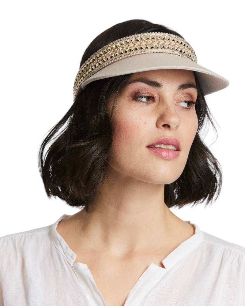 Loevenich Visor mit Nieten-Garnitur - Sand