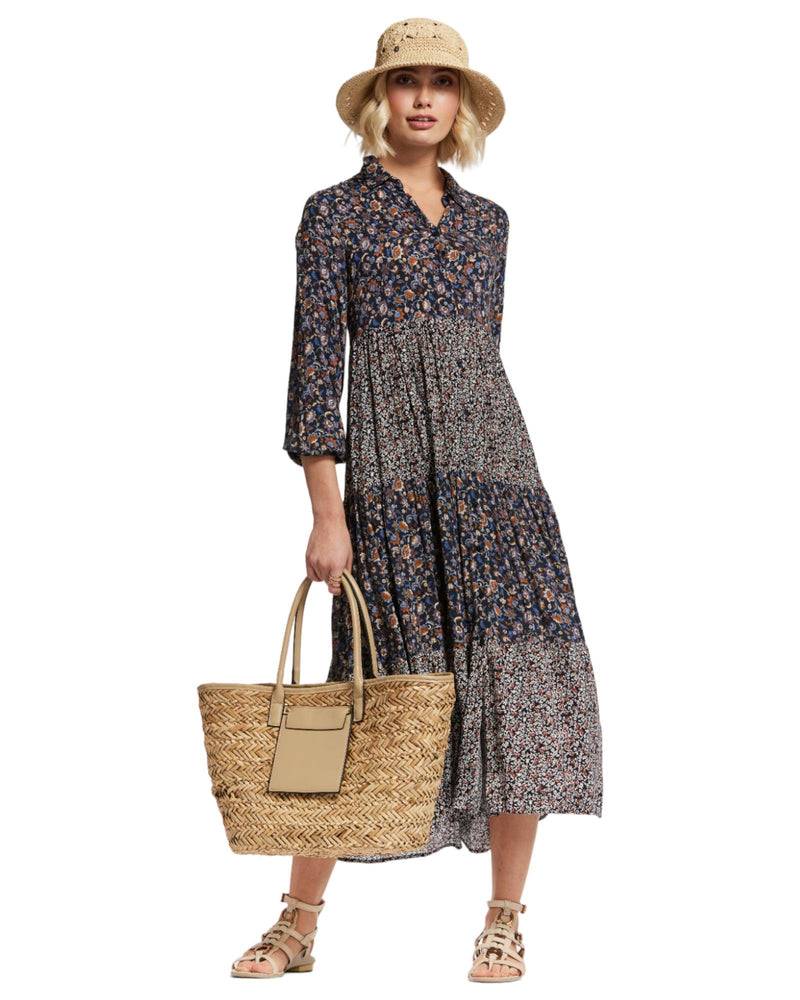 Loevenich Set: hochwertiger Sommerhut plus Korbtasche