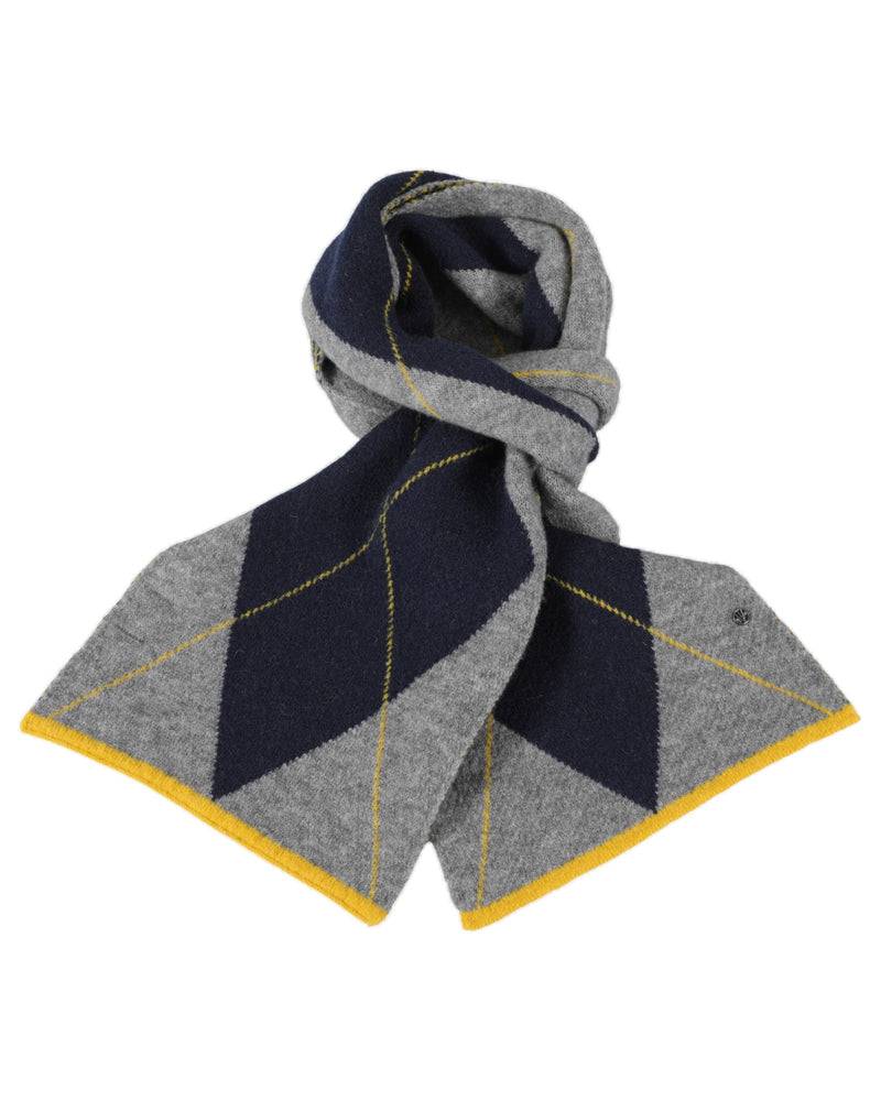 Loevenich SET Strickmütze + Rautenschal - Marine-Multi Marine