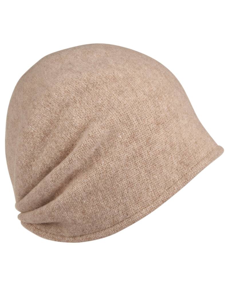Loevenich Woll-Beanie, Hinten Gerafft In Beige Melange