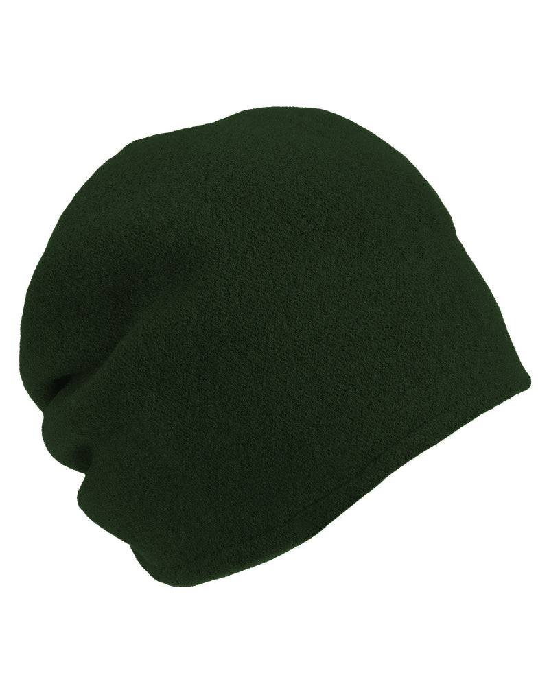 Loevenich Woll-Beanie, Hinten Gerafft In Uni Waldgrün