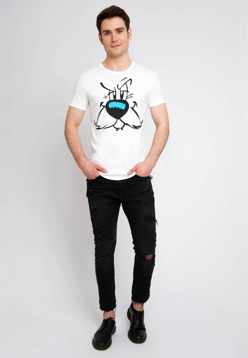 Logoshirt Asterix & Obelix - Idefix - Gesicht - T-Shirt Print - Herren