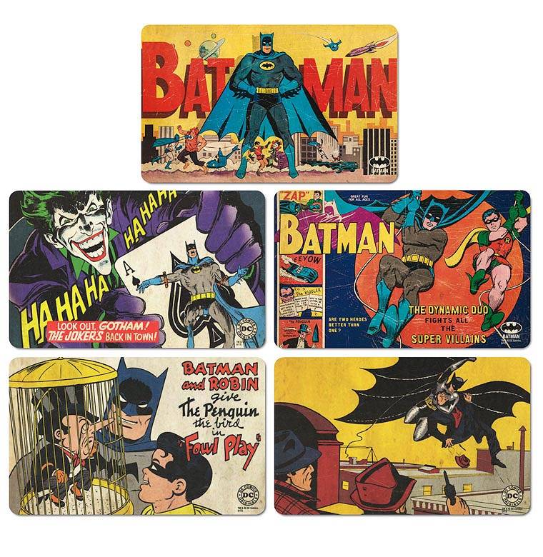 Logoshirt Batman Rettet Gotham City - DC Comics - 5er Set - Frühstücksbrettchen