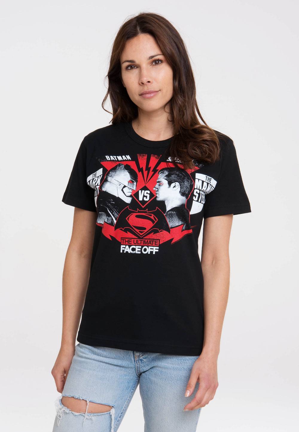 Logoshirt Batman V Superman - The Ultimate Face Off - DC Comics - T-Shirt Print - Damen