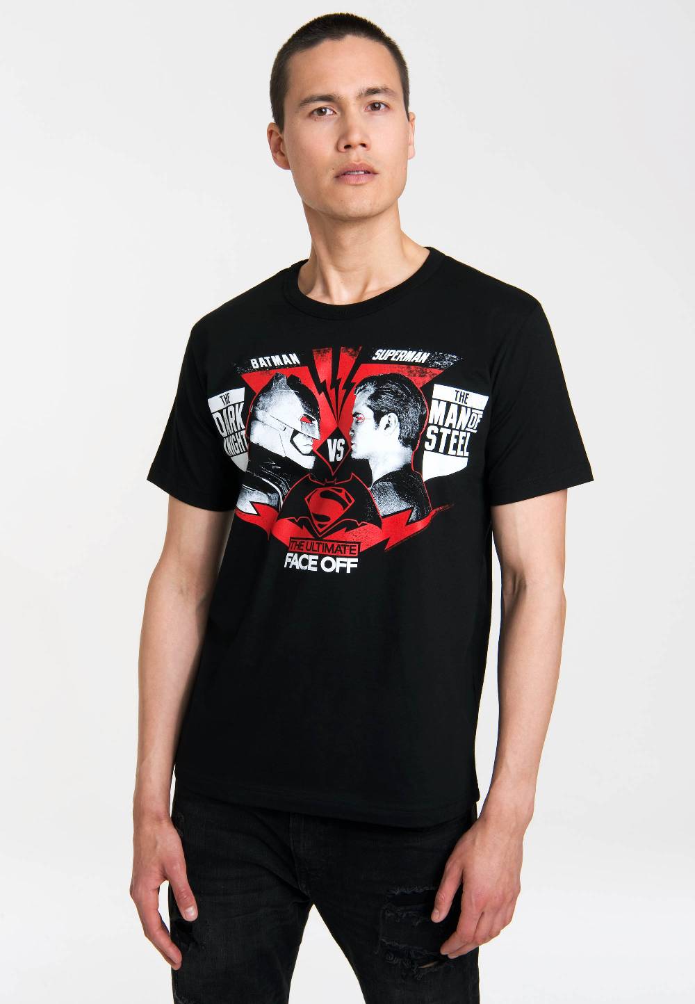 Logoshirt Batman Vs Superman - The Ultimate Face Off - DC Comics - T-Shirt Print - Herren