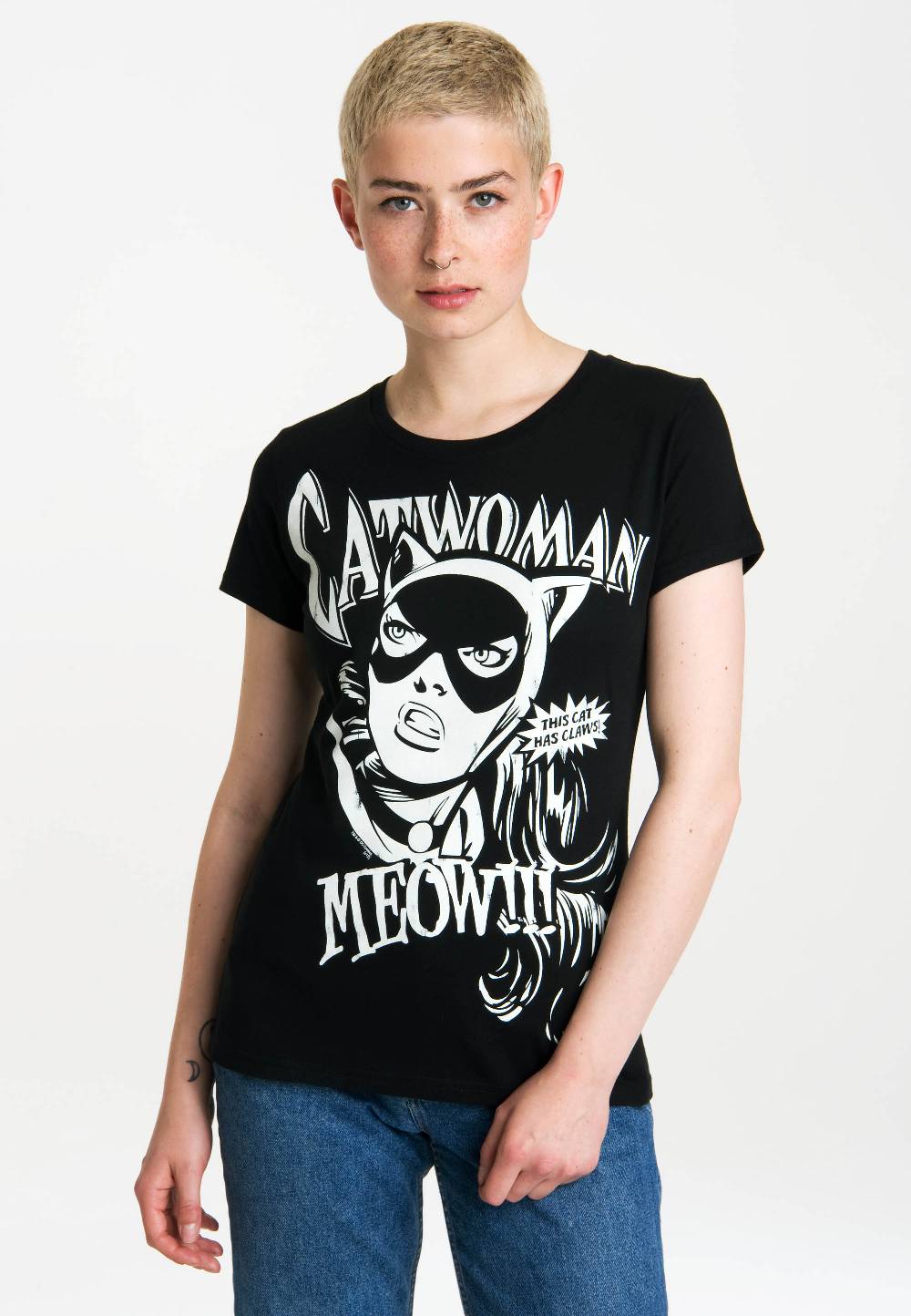 Logoshirt Catwoman - Meow - DC Comics - T-Shirt Print - Damen