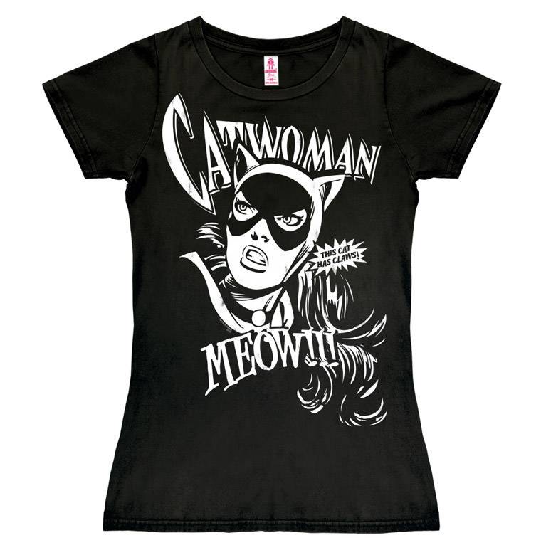Logoshirt Catwoman - Meow - DC Comics - T-Shirt Print - Damen