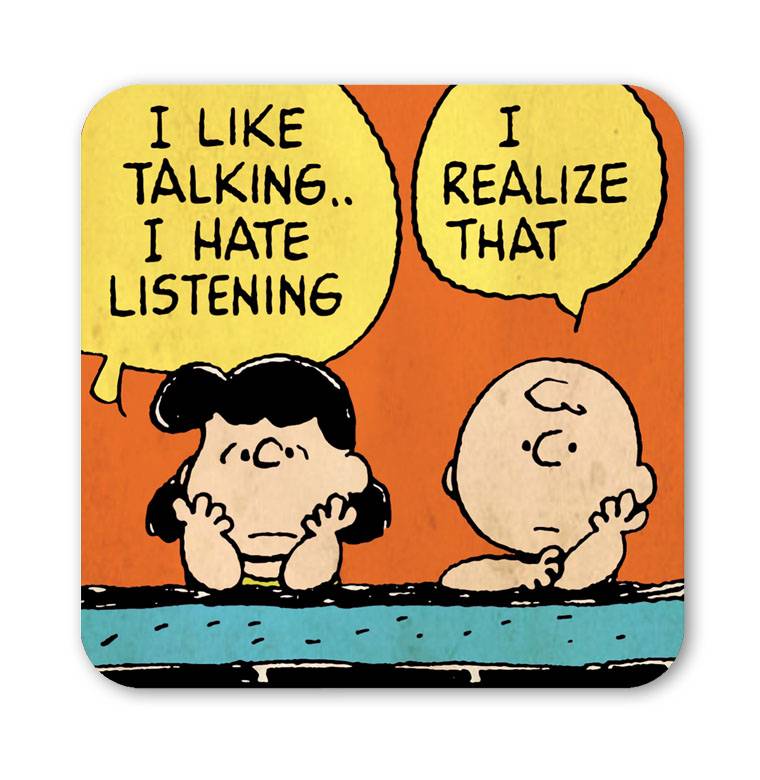 Logoshirt Charlie Brown & Freunde - Peanuts - Weise Worte - 6er Set - Untersetzer