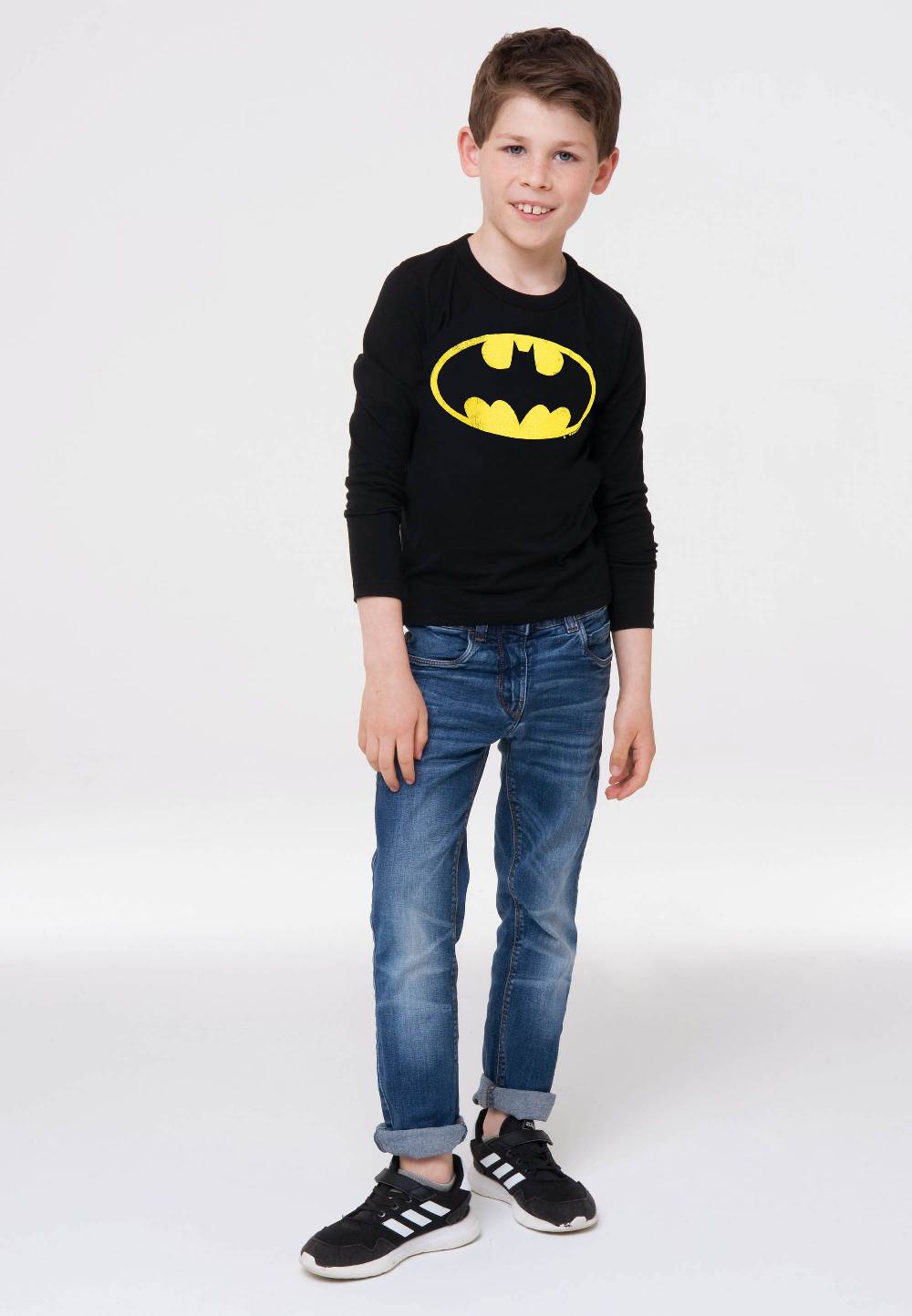 Logoshirt DC - Batman - Logo - DC Comics - Langarmshirt Print - Kinder