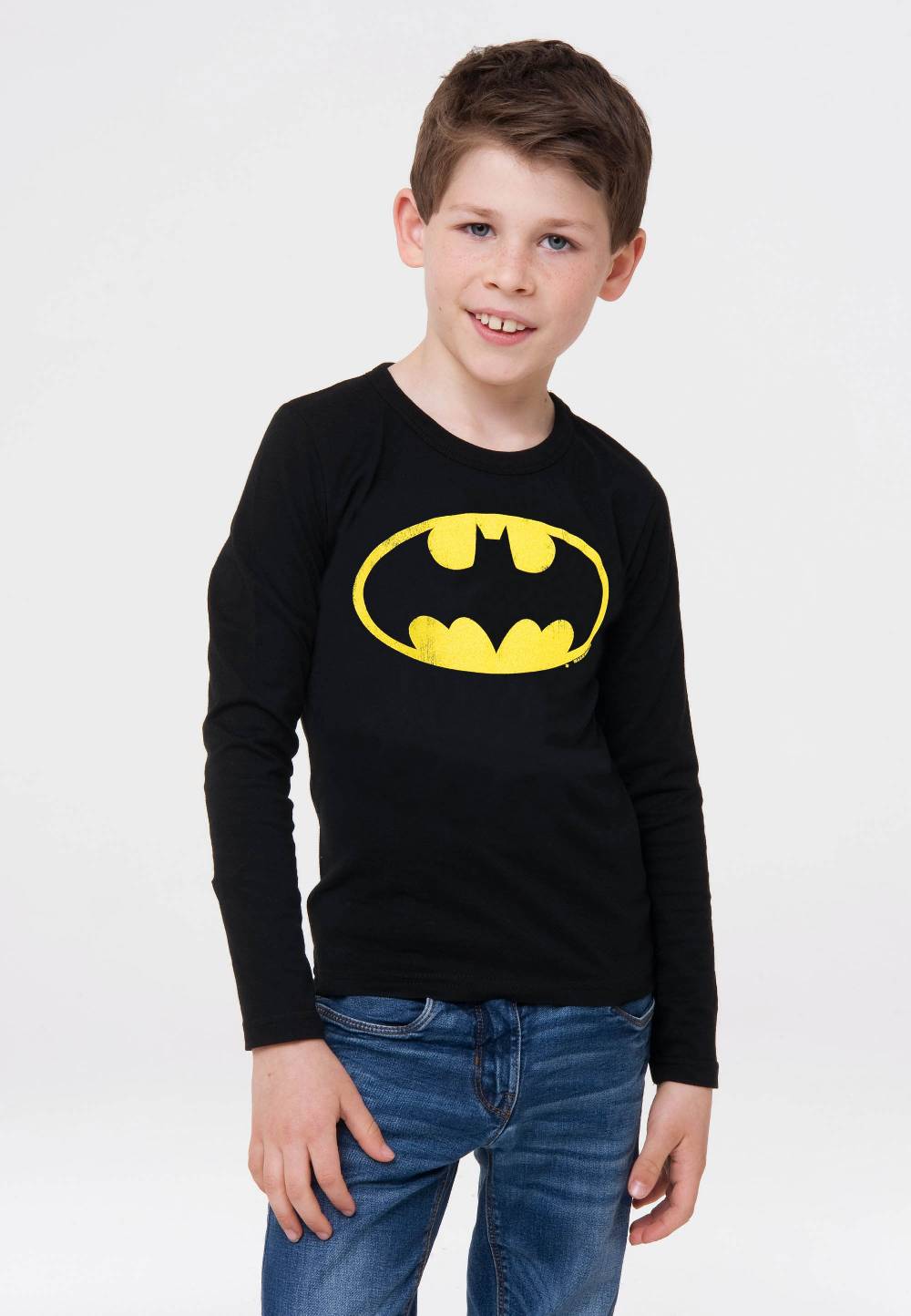 Logoshirt DC - Batman - Logo - DC Comics - Langarmshirt Print - Kinder