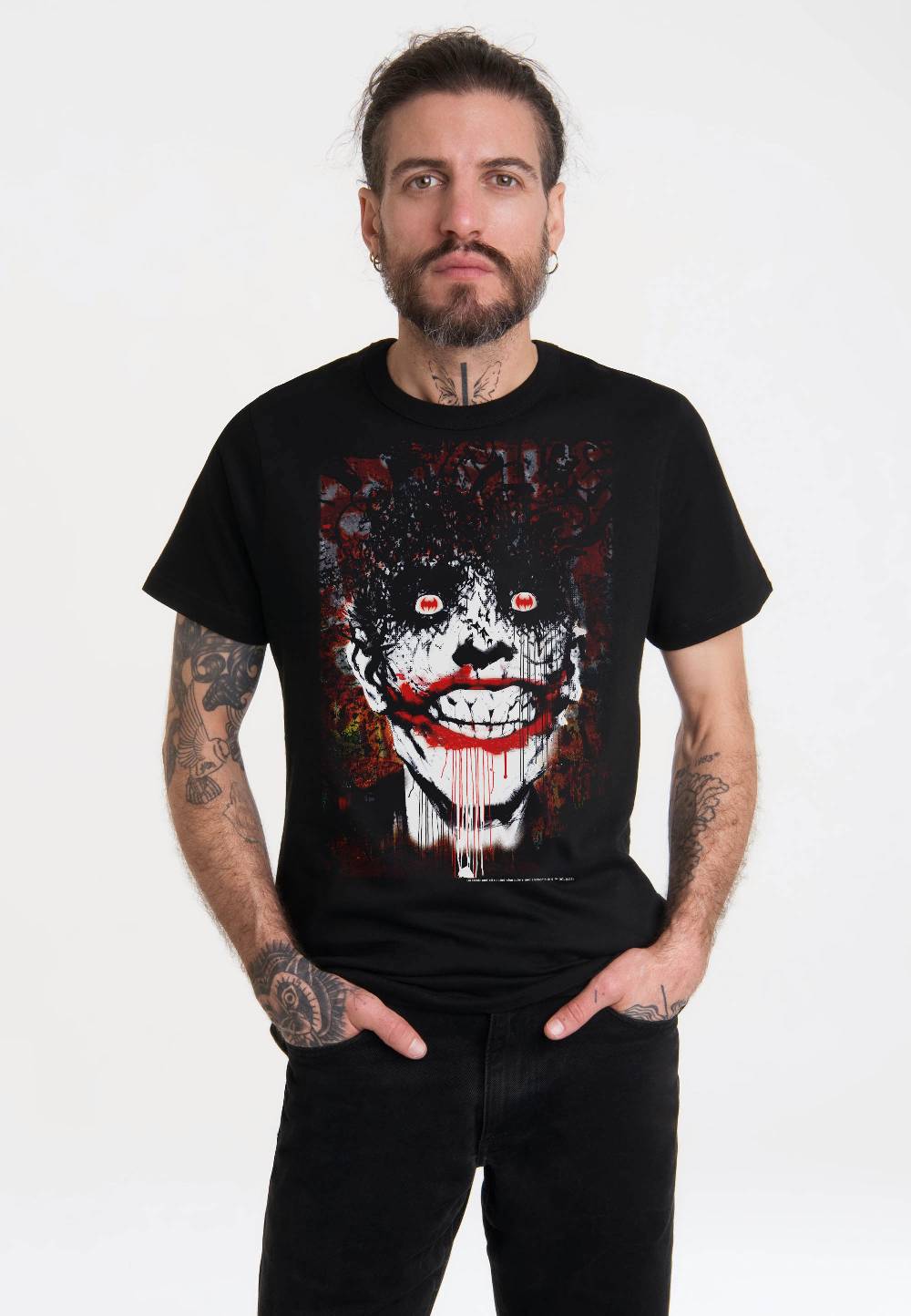 Logoshirt DC - Joker - Bats - Graffiti - DC Comics - T-Shirt Print - Herren