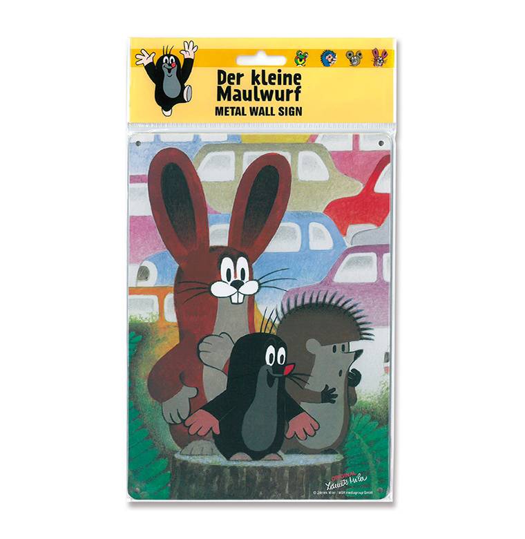 Logoshirt Der Kleine Maulwurf - Freunde - Hase Und Igel - Blechschild A5