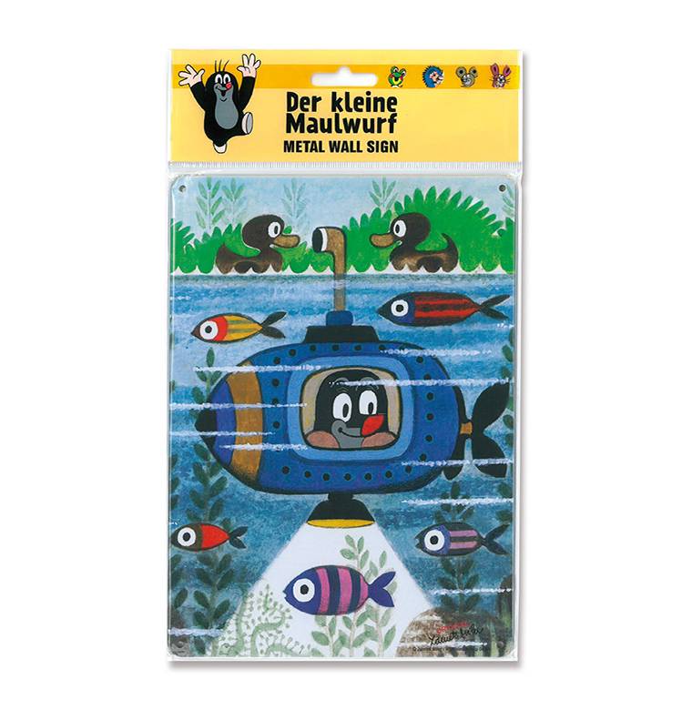 Logoshirt Der Kleine Maulwurf - U-Boot - Blechschild A5