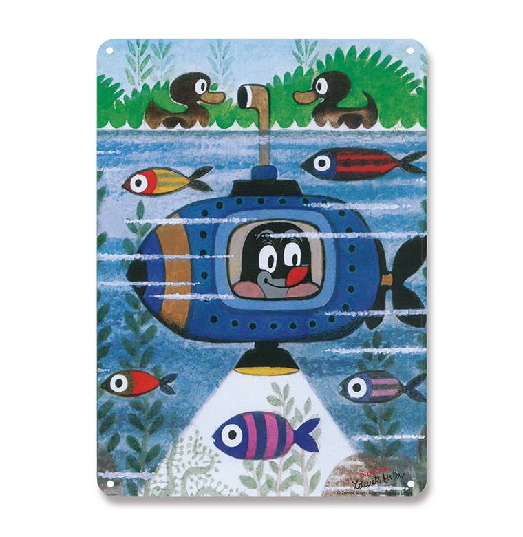 Logoshirt Der kleine Maulwurf - U-Boot - Blechschild A5