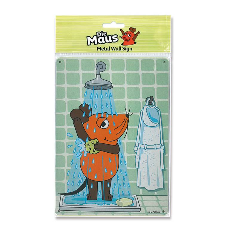 Logoshirt Die Sendung Mit Der Maus - Die Maus - Dusche - Blechschild A5