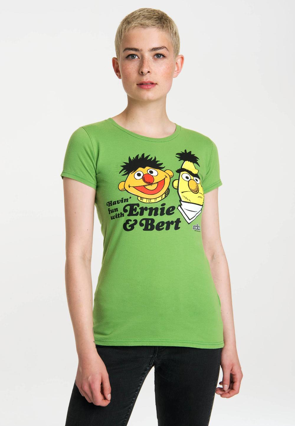 Logoshirt Ernie & Bert - Havin' Fun - Vintage - T-Shirt Print - Damen