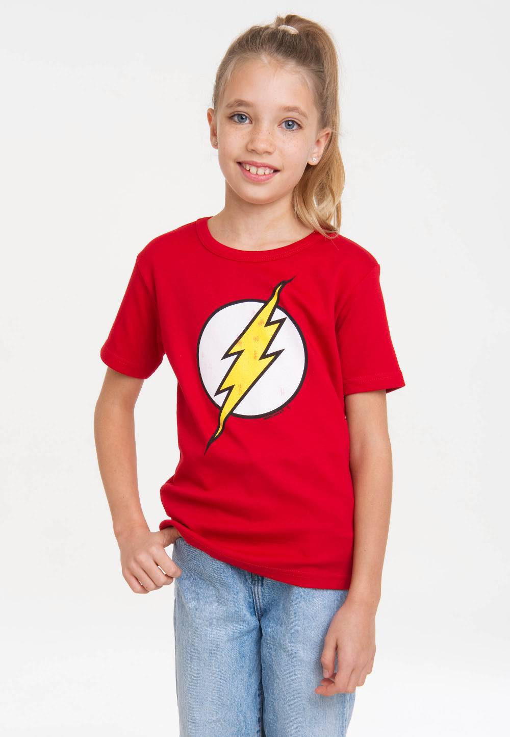 Logoshirt Flash - Logo - DC Comics - T-Shirt Print - Kinder