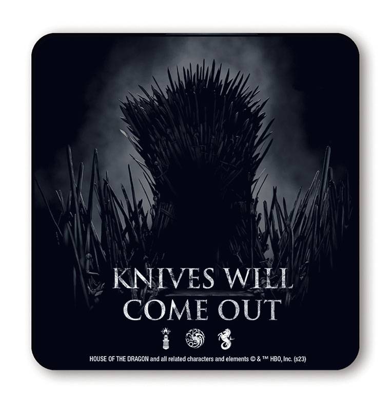Logoshirt Game of Thrones - Knives Will Come Out - House of the Dragon - Untersetzer
