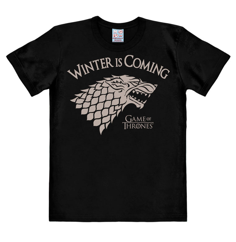 Logoshirt Game Of Thrones - Schattenwolf - Winter Is Coming - T-Shirt Print - Herren