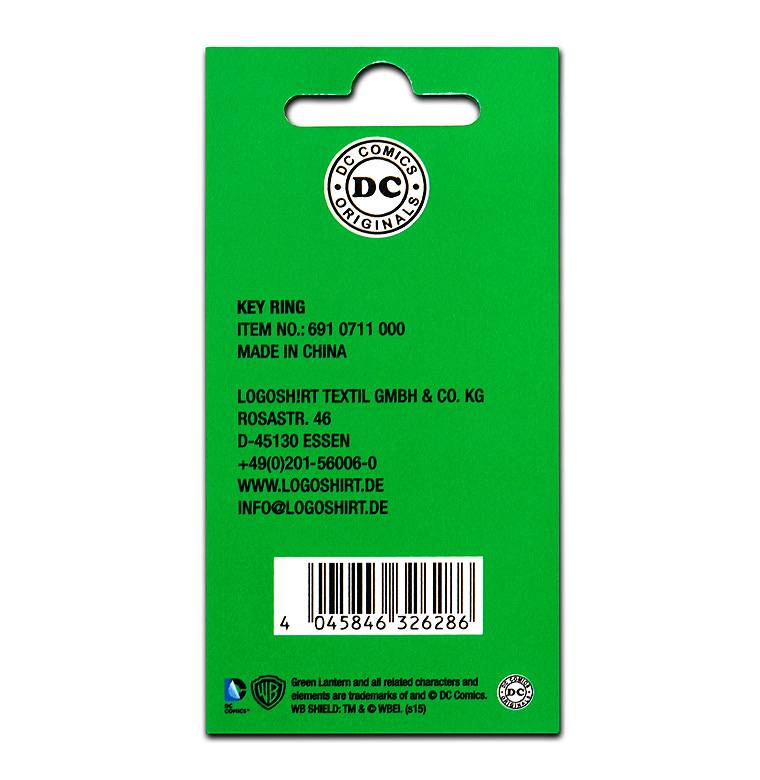 Logoshirt Green Lantern - Logo - DC- Comics - Schlüsselanhänger