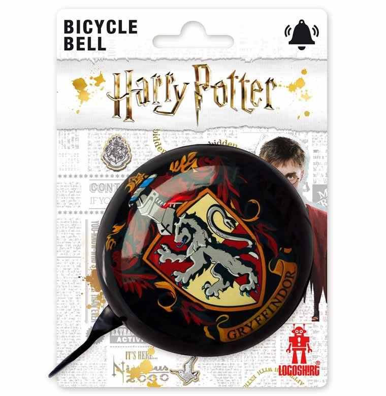 Logoshirt Gryffindor - Logo - Harry Potter - Fahrradklingel Retro - Groß - Ø 80 mm - Schwarz