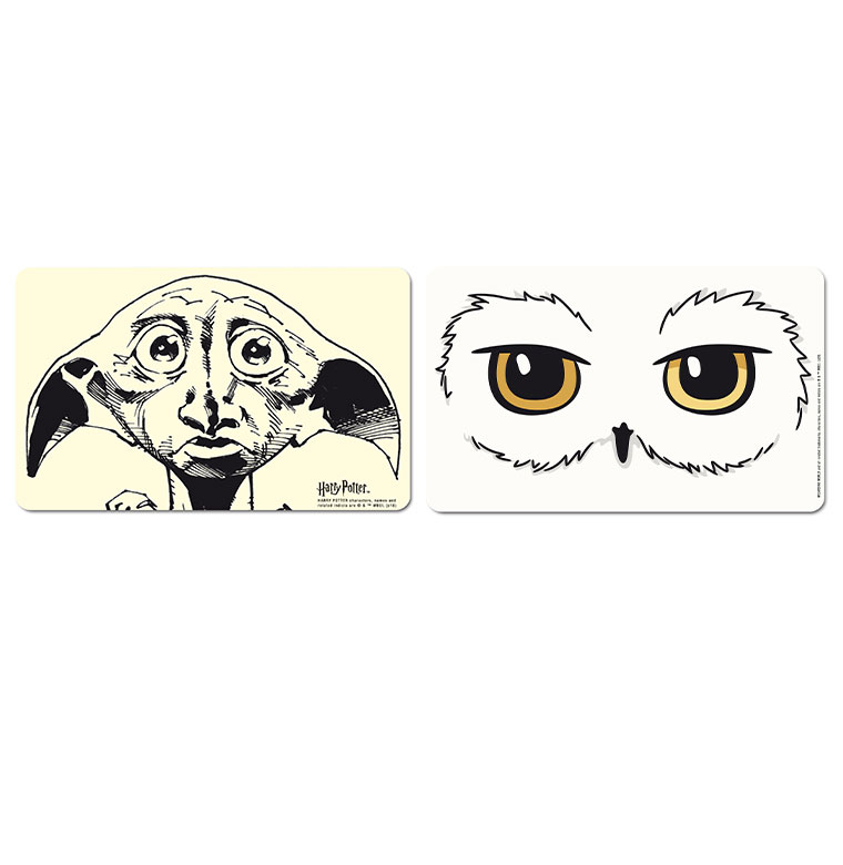 Logoshirt Harry Potter - Eule Hedwig - Hauself Dobby - 2er Set - Frühstücksbrettchen
