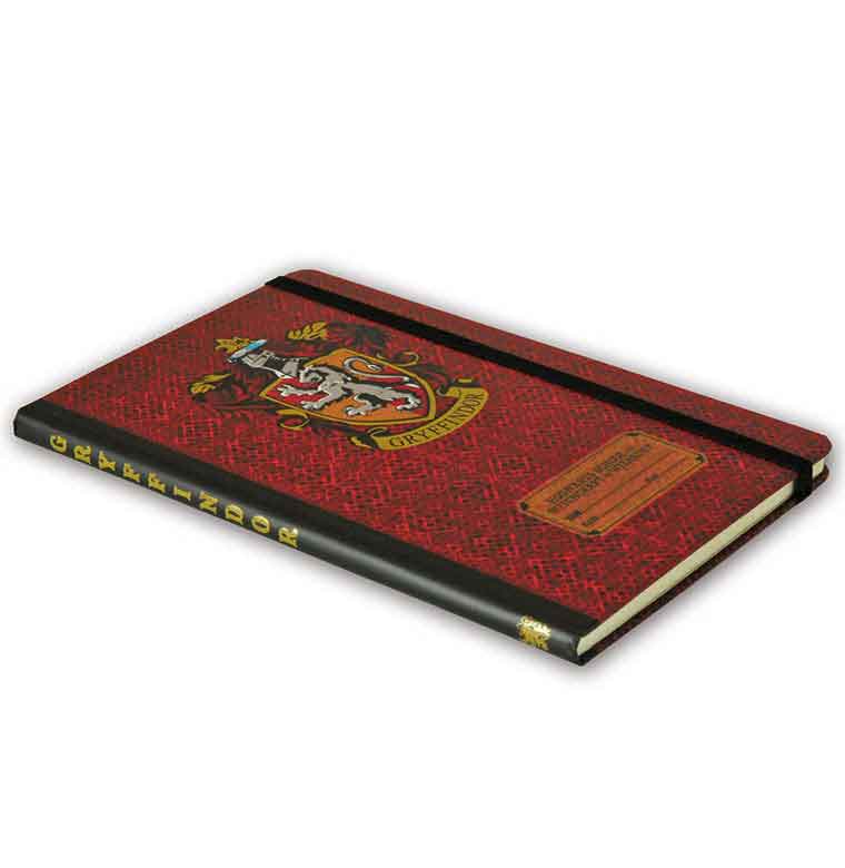 Logoshirt Harry Potter - Gryffindor Logo - Hardcover Notizbuch A5 - Mit Gummiband - Liniert