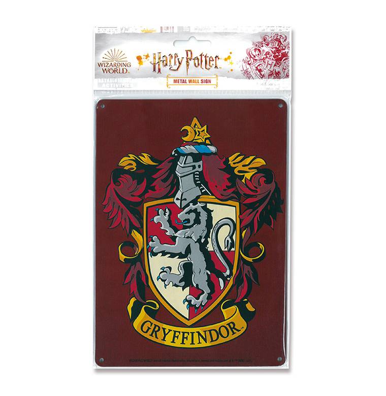 Logoshirt Harry Potter - Gryffindor Logo - Löwe - Blechschild A5