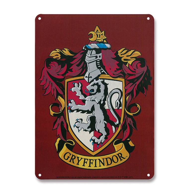 Logoshirt Harry Potter - Gryffindor Logo - Löwe - Blechschild A5