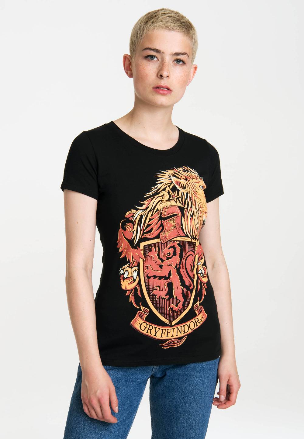 Logoshirt Harry Potter - Gryffindor Logo - Löwe - T-Shirt Print - Damen