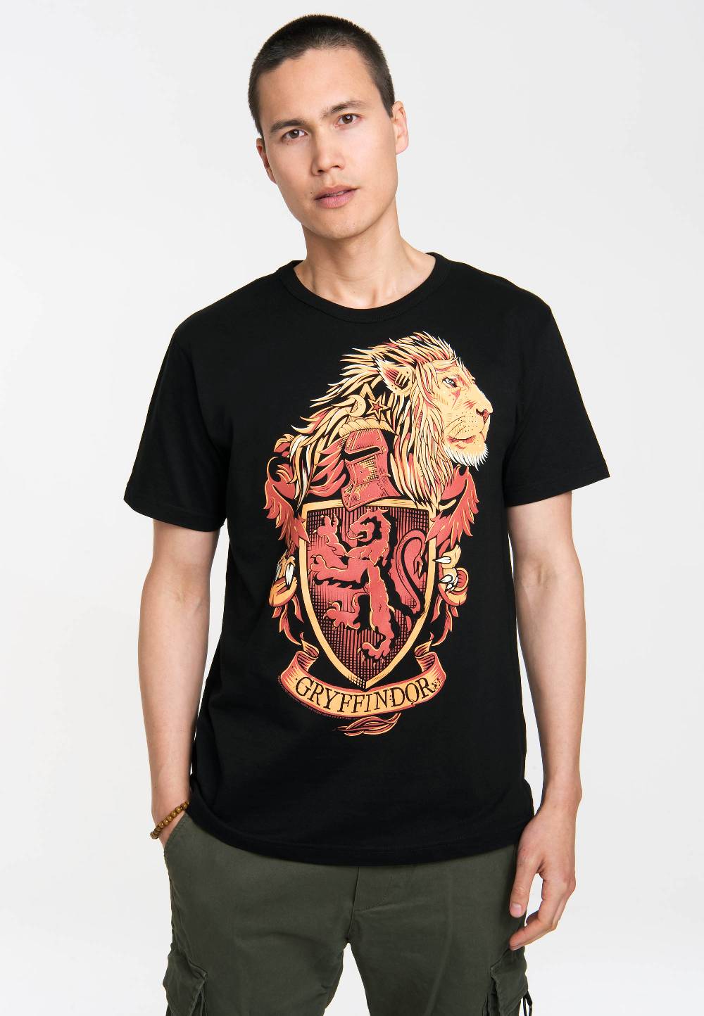 Logoshirt Harry Potter - Gryffindor Logo - Löwe - Wappen - T-Shirt Print - Herren