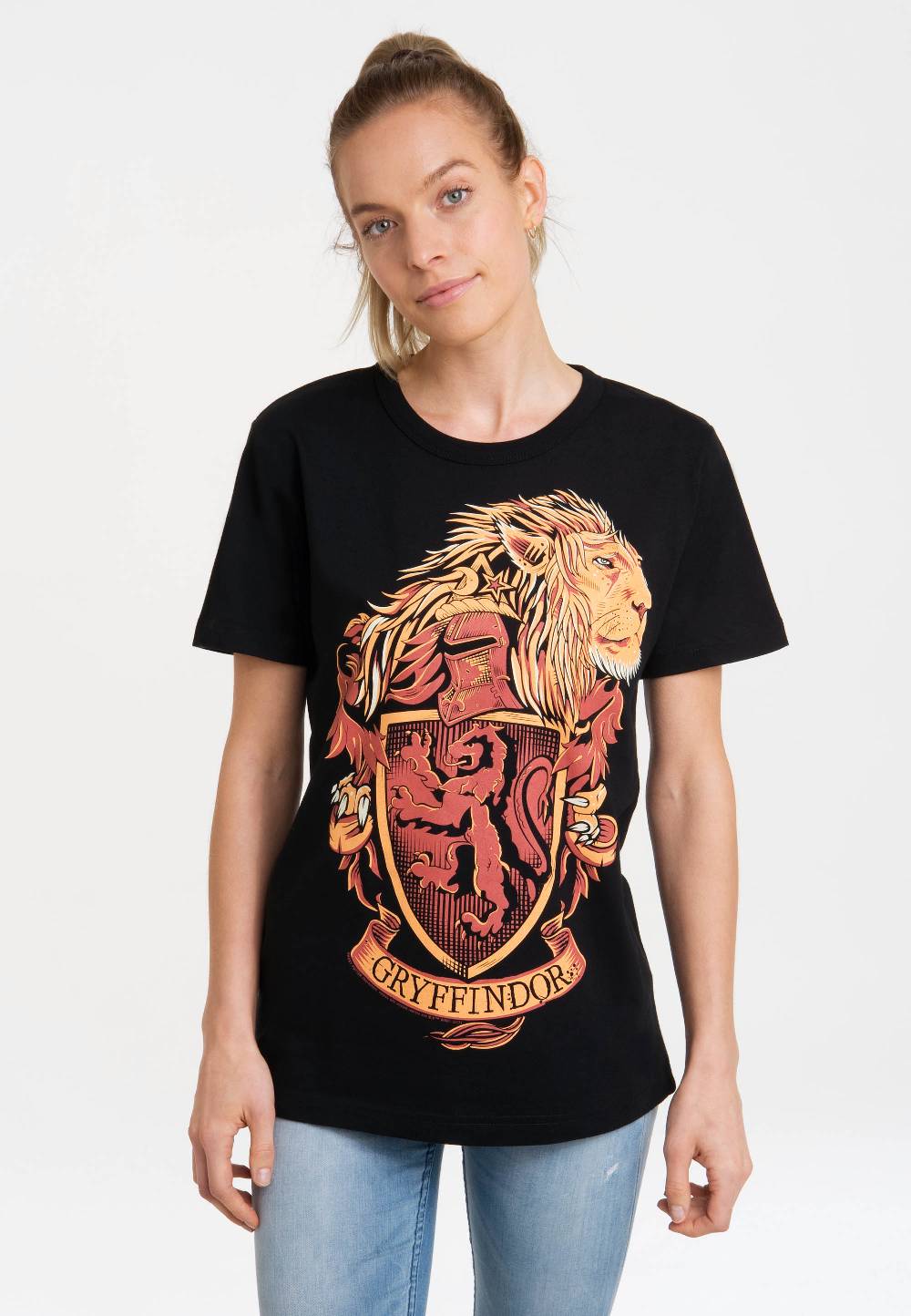 Logoshirt Harry Potter - Gryffindor - Logo - Wappen - Löwe - T-Shirt Print - Damen