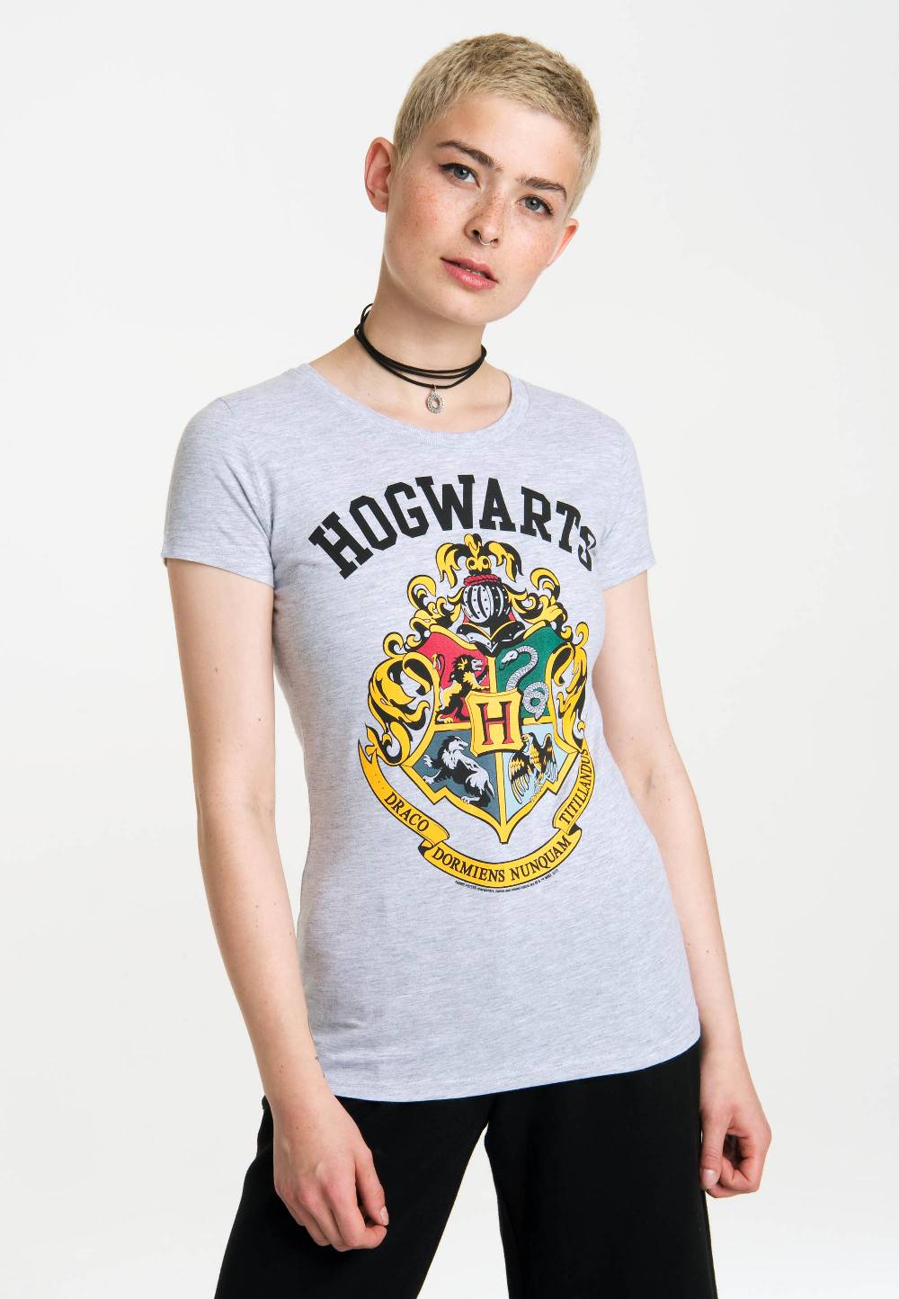 Logoshirt Harry Potter - Hogwarts Logo - T-Shirt Print - Damen
