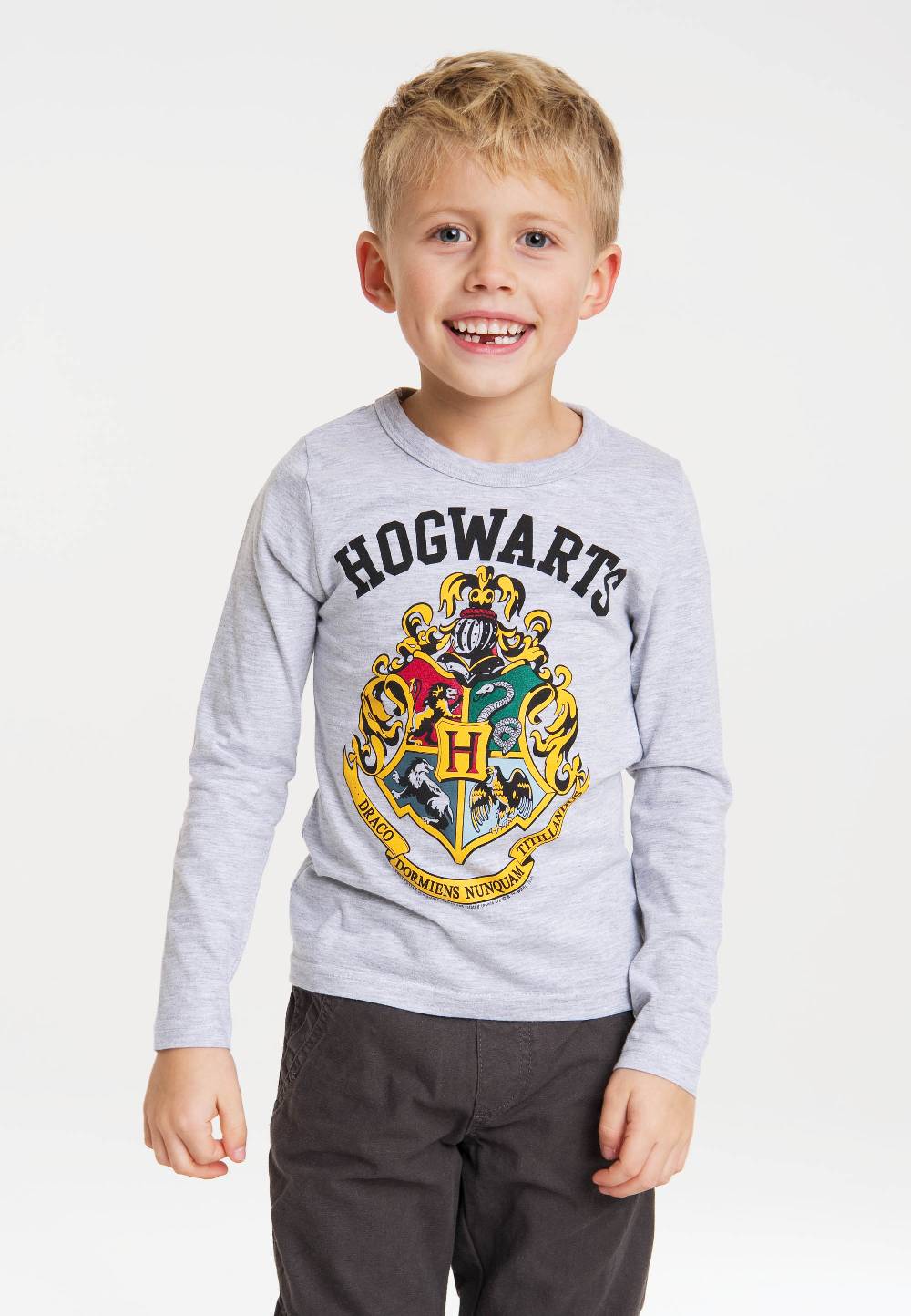 Logoshirt Harry Potter - Hogwarts Logo - Wappen - Langarmshirt Print - Kinder