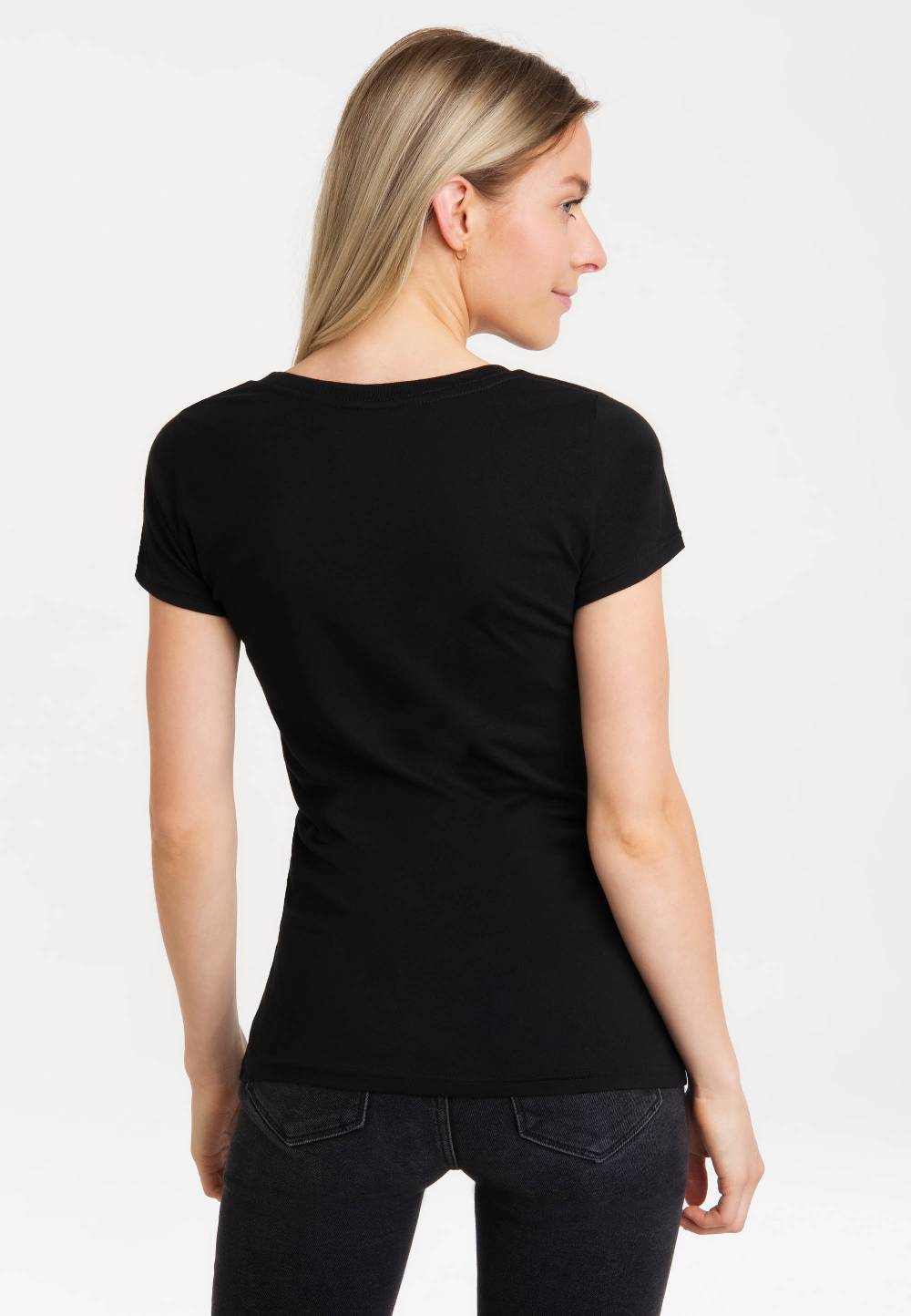 Logoshirt Harry Potter - Hogwarts Logo (Weiß) - T-Shirt Print - Damen