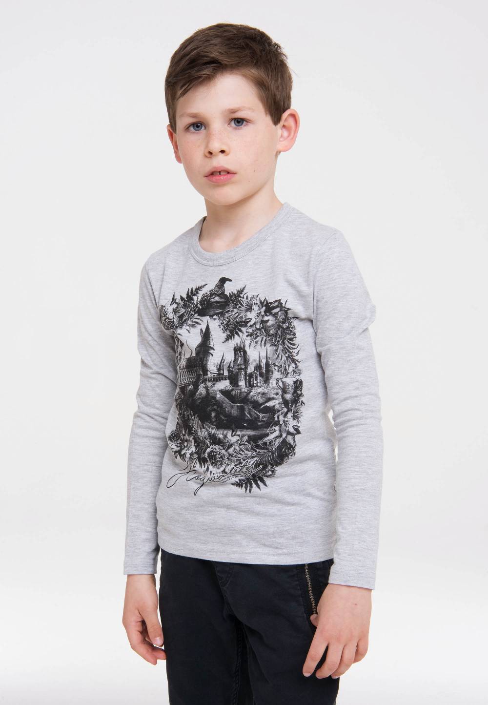 Logoshirt Harry Potter - Hogwarts - Schloss - Langarmshirt Print - Kinder