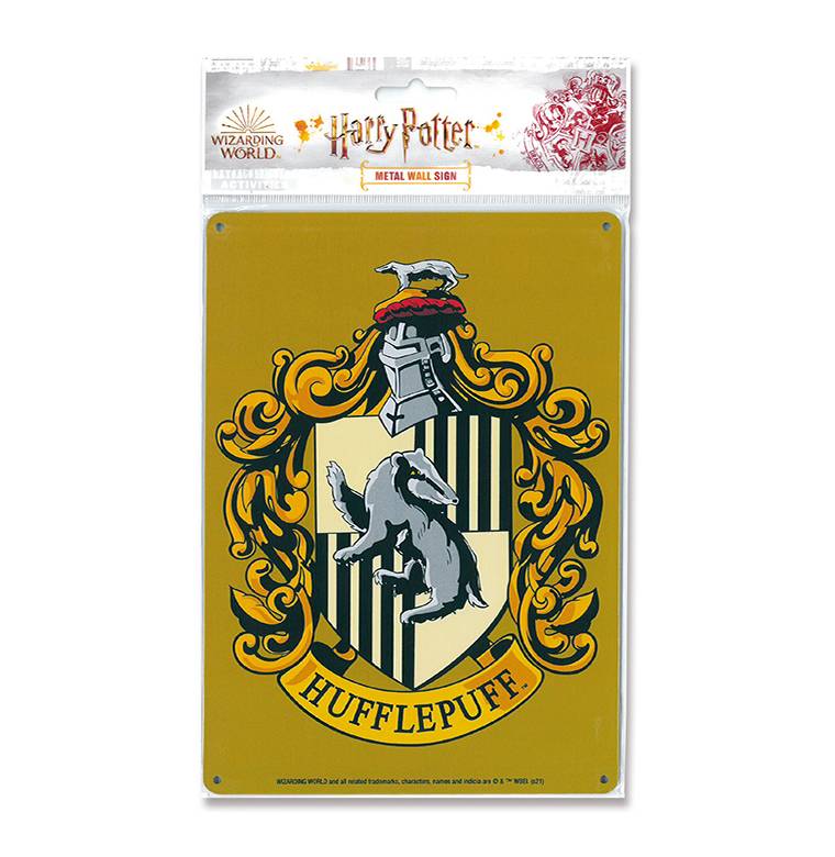 Logoshirt Harry Potter - Hufflepuff Logo - Wappen - Dachs - Blechschild A5