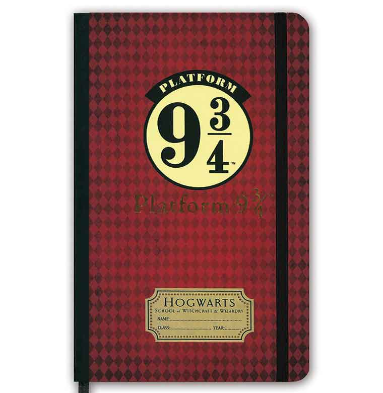 Logoshirt Harry Potter - Platform 9 3/4 - Hardcover Notizbuch A5 - mit Gummiband - Liniert